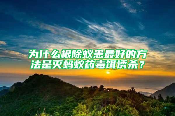 为什么根除蚁患最好的方法是灭蚂蚁药毒饵诱杀？