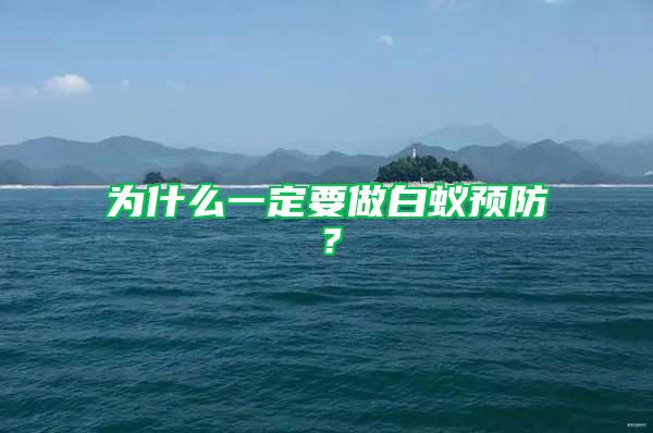 为什么一定要做白蚁预防？