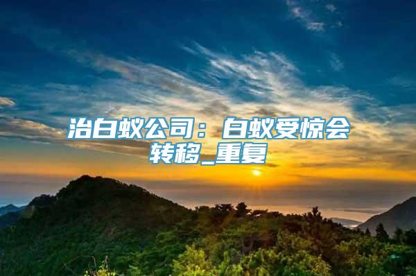 治白蚁公司：白蚁受惊会转移_重复