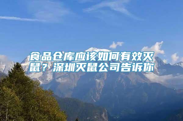 食品仓库应该如何有效灭鼠？深圳灭鼠公司告诉你