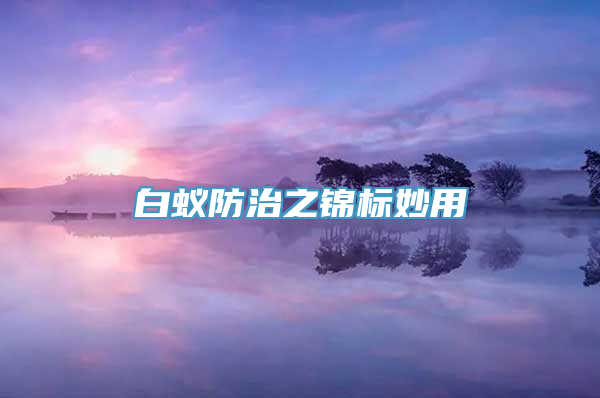 白蚁防治之锦标妙用