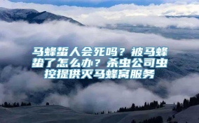 马蜂蜇人会死吗？被马蜂蛰了怎么办？杀虫公司虫控提供灭马蜂窝服务