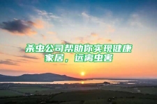 杀虫公司帮助你实现健康家居，远离虫害