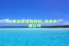 家庭除虫有妙招-深圳杀虫公司